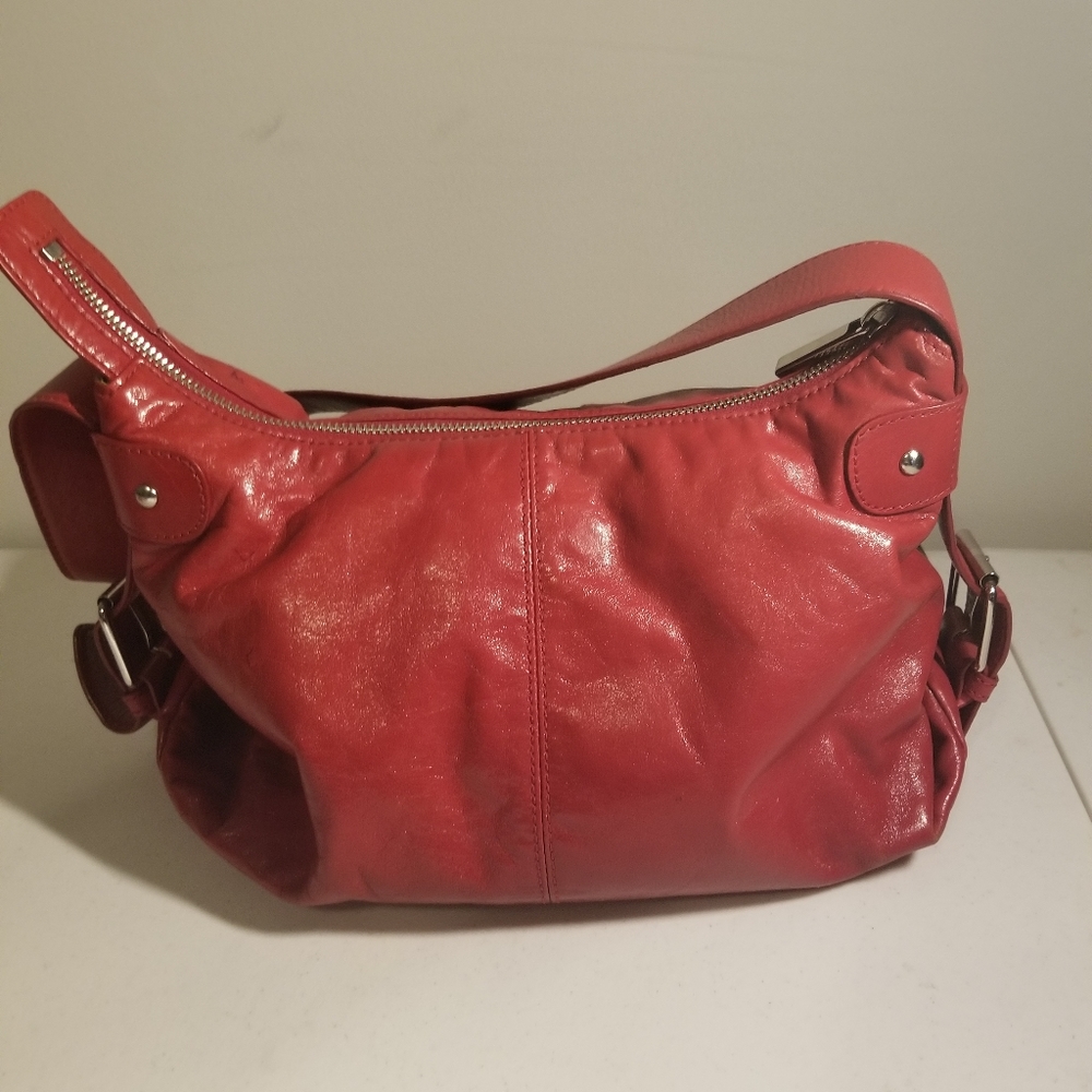 Red Leather Handbag - Picture 2 of 2